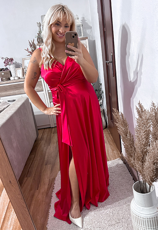 ŠATY MARIANNA MAXI PLUS SIZE RED 02 - produkt polski obrázek 1