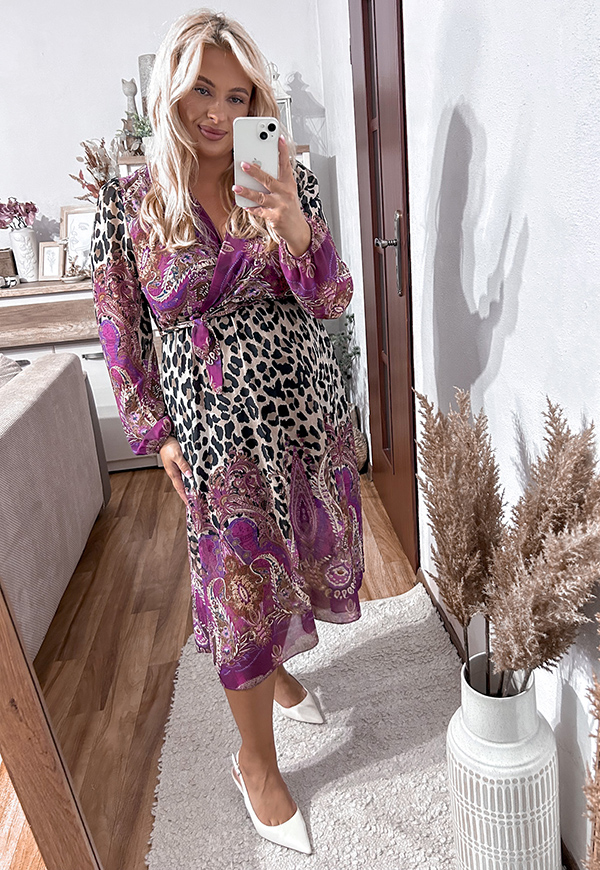 ŠATY LANA MIDI PLUS SIZE PANTHER VIOLET 02 obrázek 2