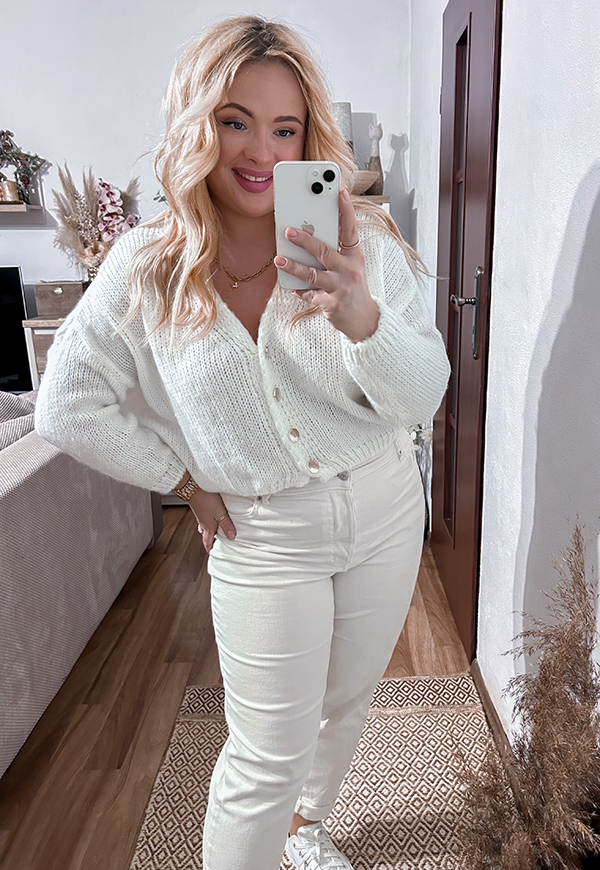 SVETR BROOK PLUS SIZE WHITE - włoski obrázek 1