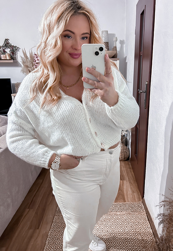 SVETR BROOK PLUS SIZE WHITE - włoski obrázek 2