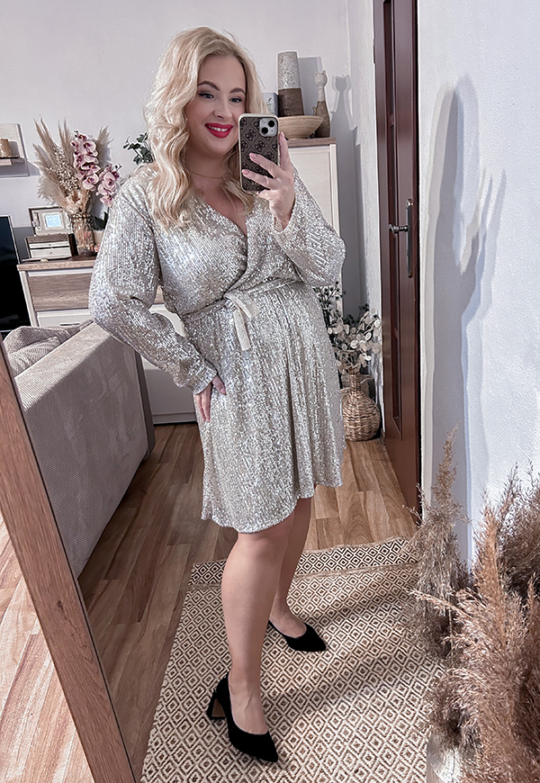 ŠATY CELINA PLUS SIZE CHAMPAGNE 05 - włoski obrázek 2