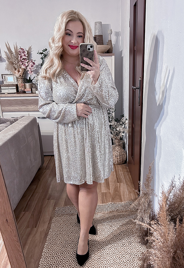 ŠATY CELINA PLUS SIZE CHAMPAGNE 05 - włoski obrázek 4