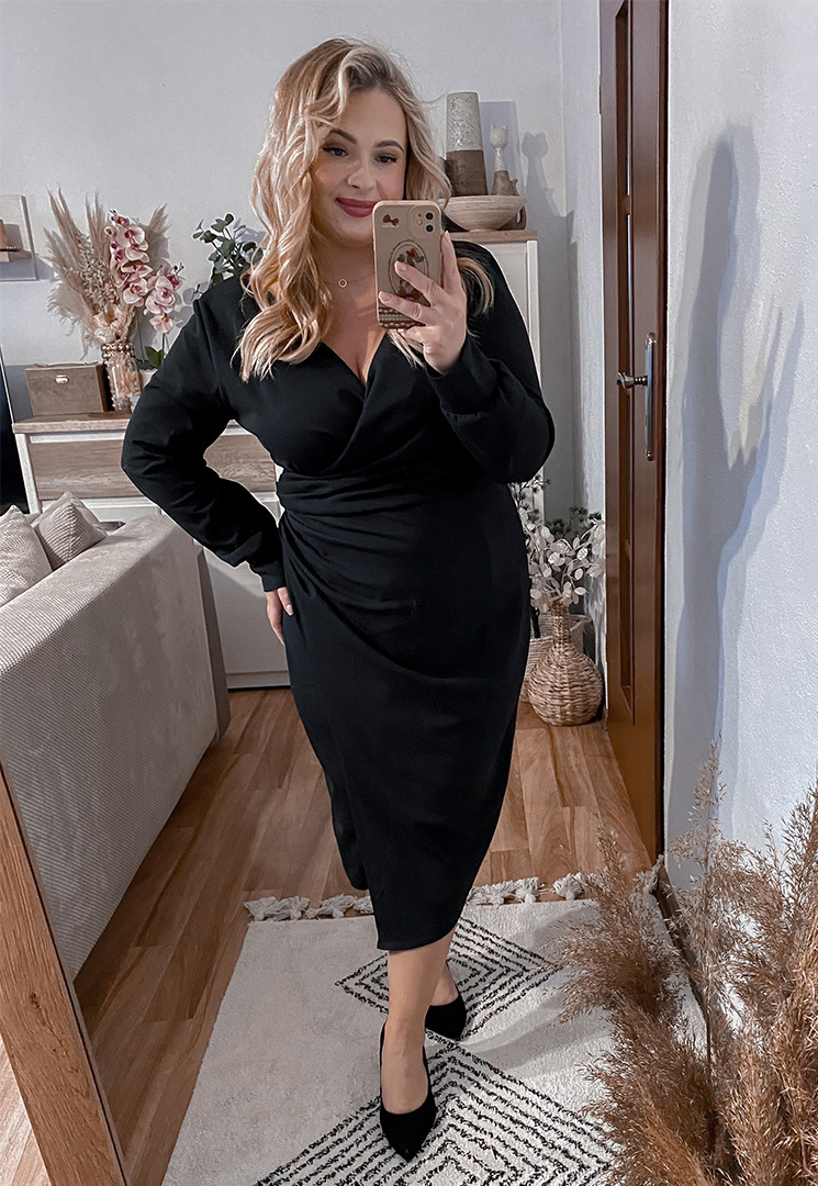 ŠATY FANCY PLUS SIZE BLACK - włoski obrázek 3