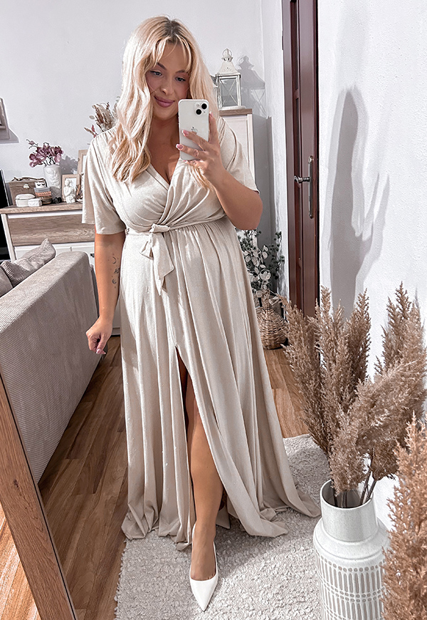 ŠATY BELL MAXI PLUS SIZE GOLD 02 - produkt polski obrázek 3