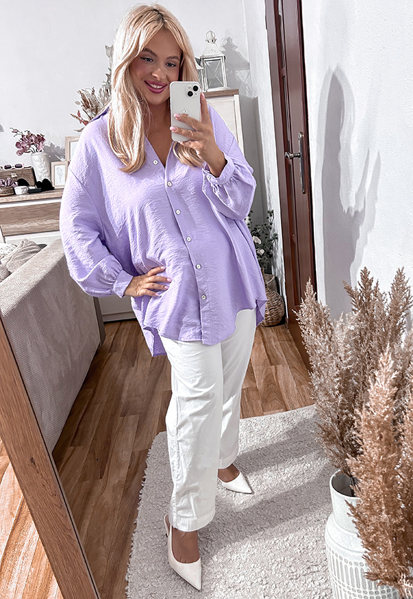 KOŠILE SKY PLUS SIZE LILAC - włoski obrázek 1