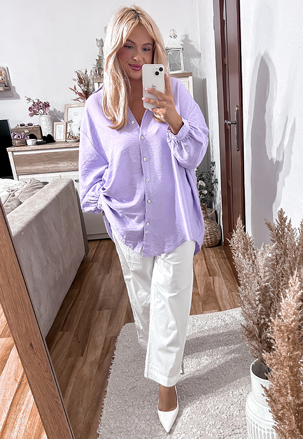 KOŠILE SKY PLUS SIZE LILAC - włoski obrázek 4