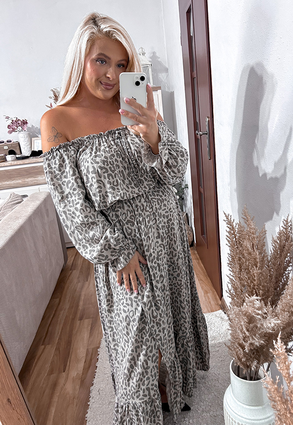 ŠATY ROMA PLUS SIZE PANTHER GRAY 01 - włoski obrázek 3