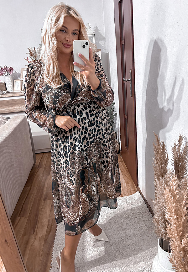 ŠATY LANA MIDI PLUS SIZE PANTHER BLACK 04 obrázek 3