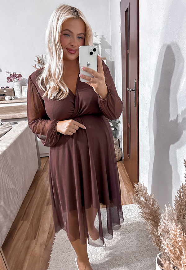 ŠATY ESTER PLUS SIZE CHOCOLATE 05 - włoski obrázek 4