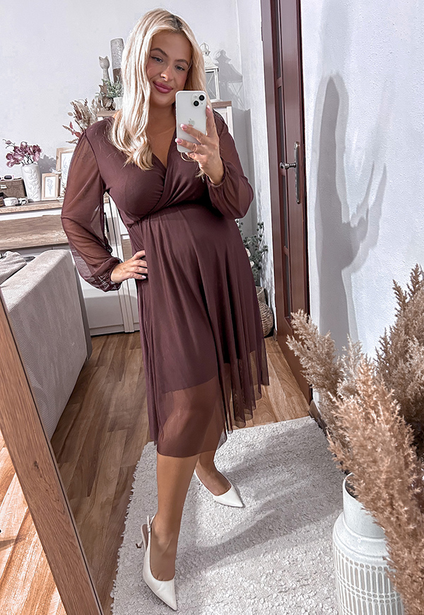 ŠATY ESTER PLUS SIZE CHOCOLATE 05 - włoski obrázek 2