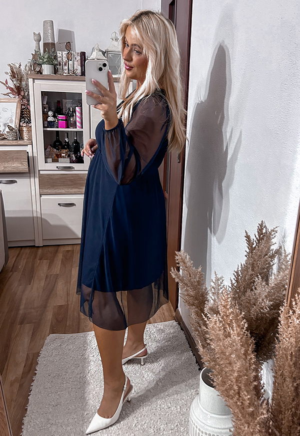 ŠATY ESTER PLUS SIZE NAVY 04 - włoski obrázek 4