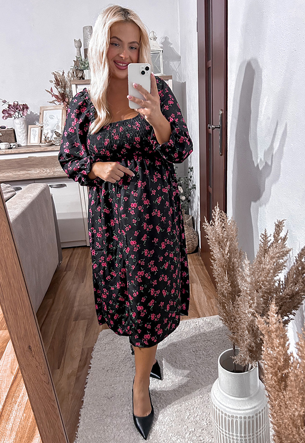 ŠATY CATRINA II MIDI PLUS SIZE BLACK/RED 04 - włoski obrázek 2