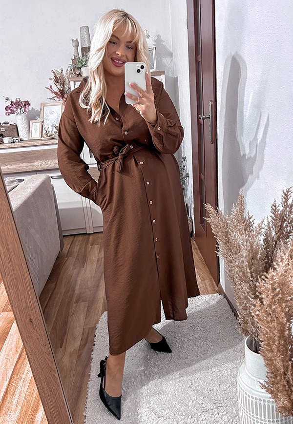 ŠATY JASMINA II PLUS SIZE CHOCOLATE 02 obrázek 1