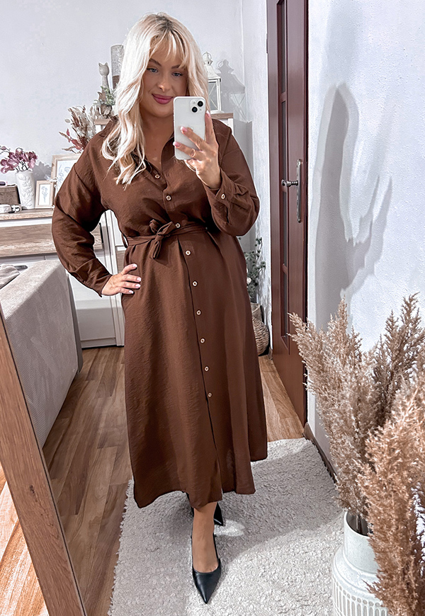 ŠATY JASMINA II PLUS SIZE CHOCOLATE 02 obrázek 3