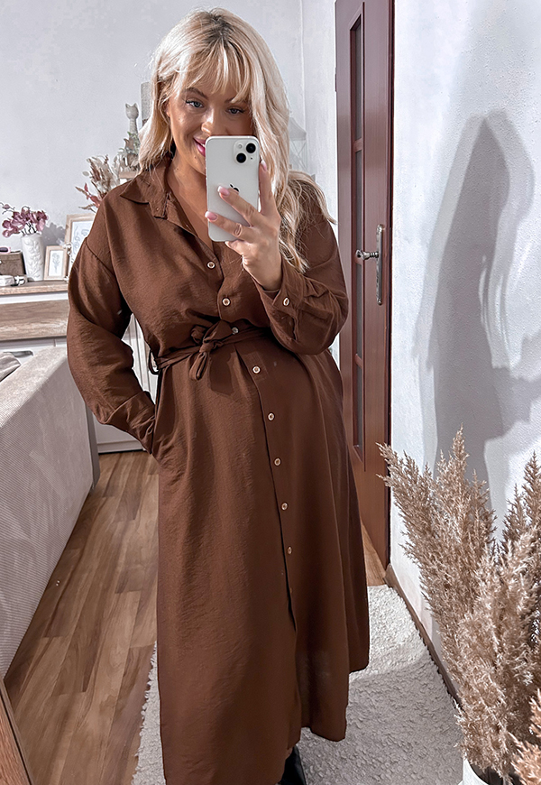 ŠATY JASMINA II PLUS SIZE CHOCOLATE 02 obrázek 4