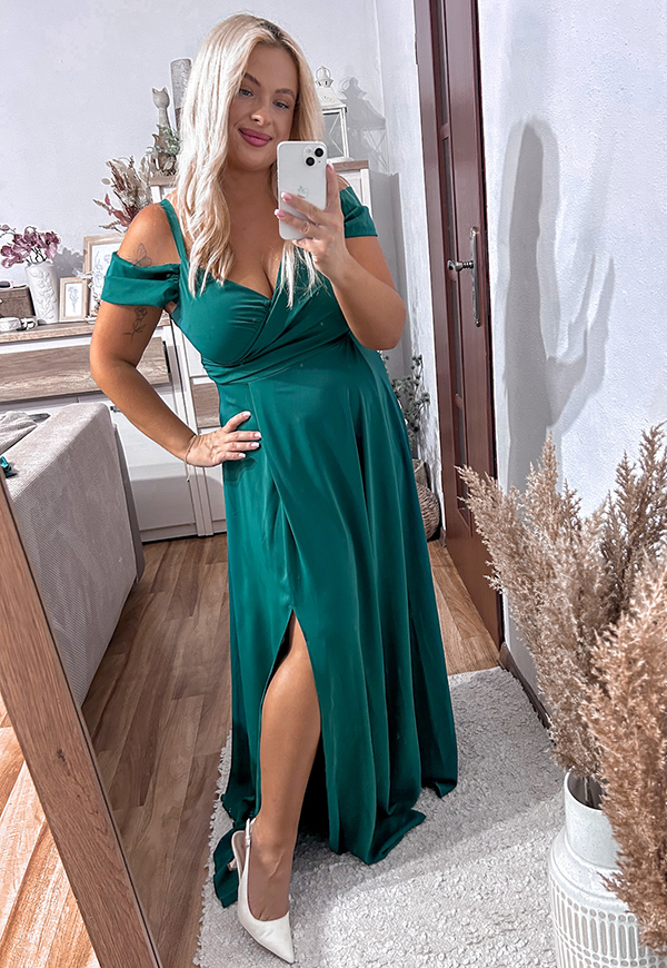 ŠATY VICTORIA MAXI PLUS SIZE GREEN - produkt polski obrázek 1