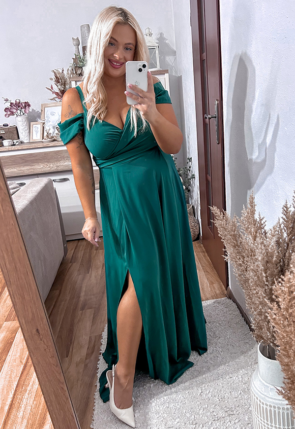 ŠATY VICTORIA MAXI PLUS SIZE GREEN - produkt polski obrázek 1