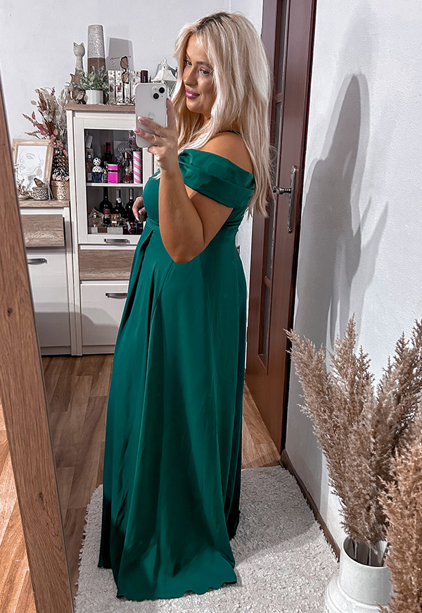 ŠATY VICTORIA MAXI PLUS SIZE GREEN - produkt polski obrázek 4