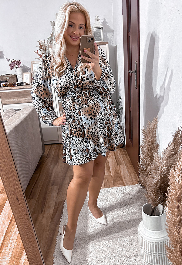 ŠATY PEONY II PLUS SIZE BLUE/WHITE PANTHER 12 - włoski obrázek 4