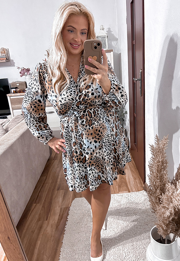 ŠATY PEONY II PLUS SIZE BLUE/WHITE PANTHER 12 - włoski obrázek 2