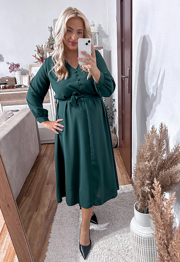 ŠATY LISSA PLUS SIZE GREEN 05 - włoski obrázek 3