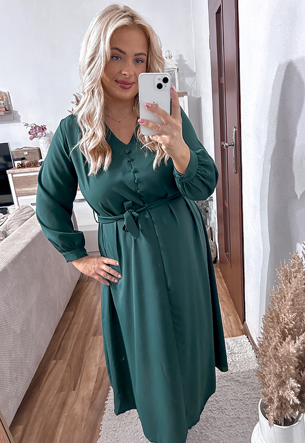 ŠATY LISSA PLUS SIZE GREEN 05 - włoski obrázek 4