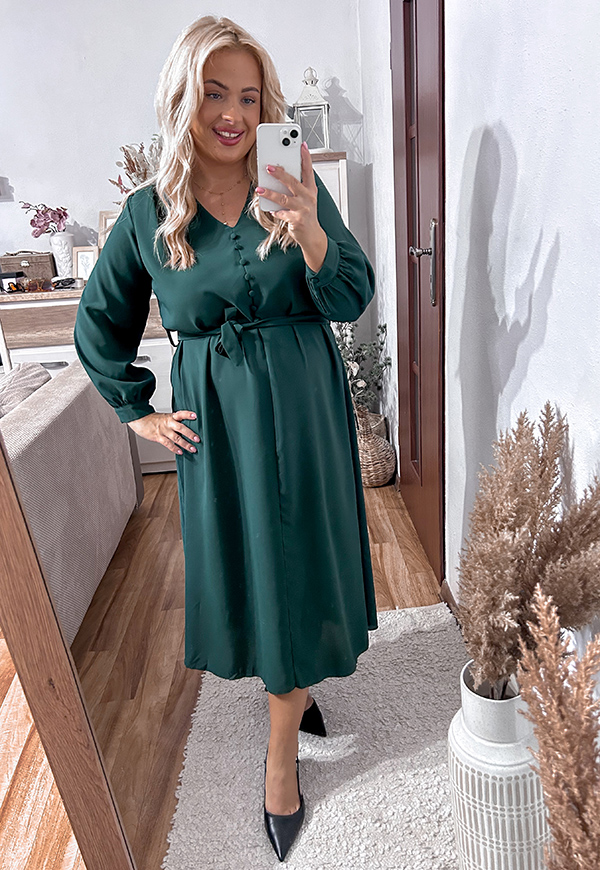 ŠATY LISSA PLUS SIZE GREEN 05 - włoski obrázek 1