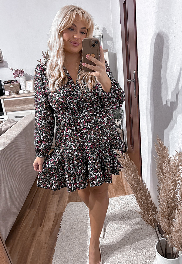 ŠATY MIA PLUS SIZE TINY FLOWERS 04 - włoski obrázek 3