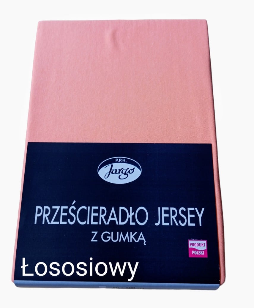 Prześcieradło z gumką , bawełna 100% jersey - łososiowy  zdjęcie 1