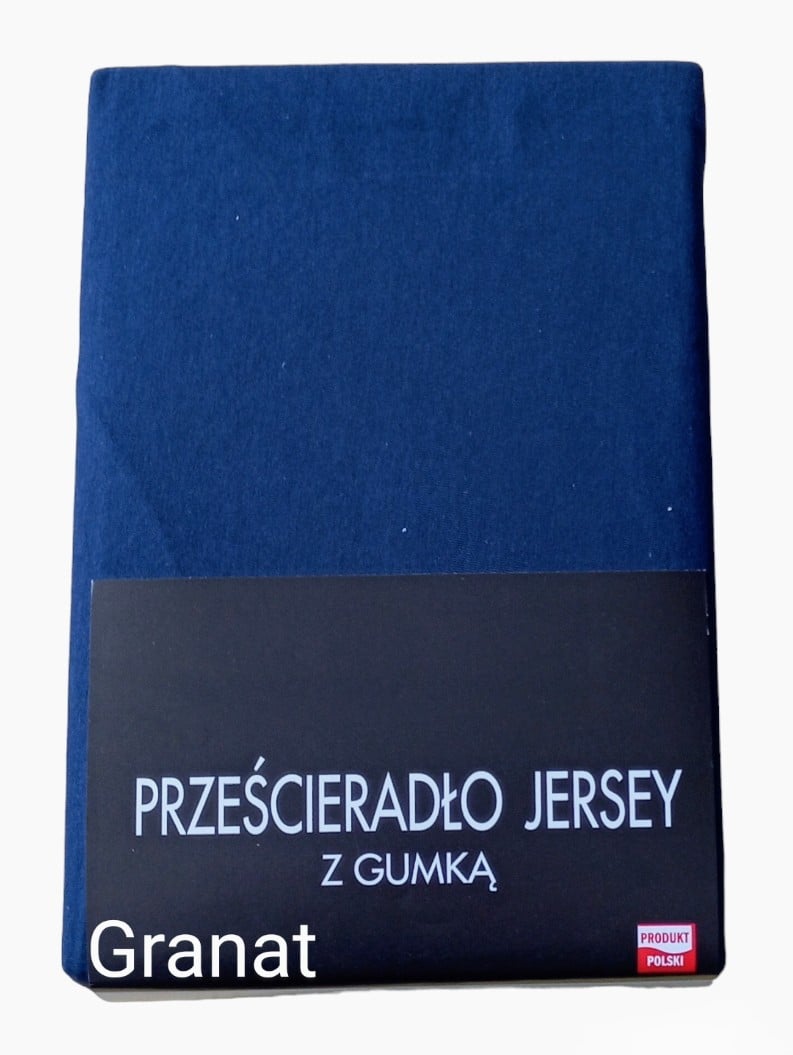 Prześcieradło z gumką , bawełna 100% jersey - granat zdjęcie 1