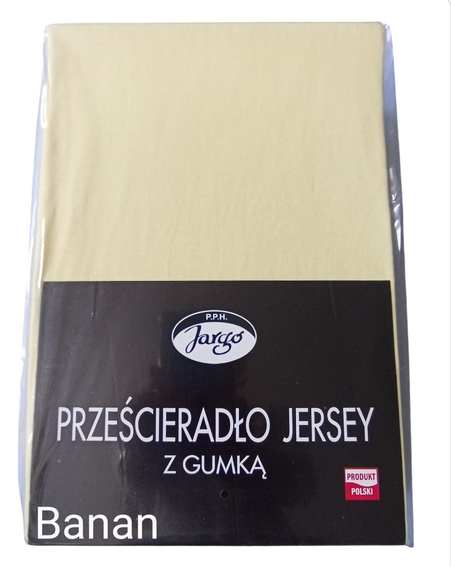 Prześcieradło z gumką , bawełna 100% jersey - banan zdjęcie 1