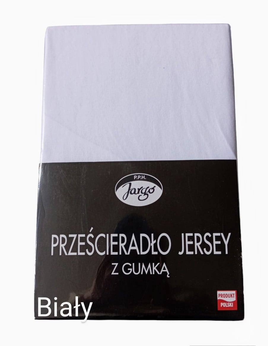 Prześcieradło z gumką , bawełna 100% jersey - biały zdjęcie 1