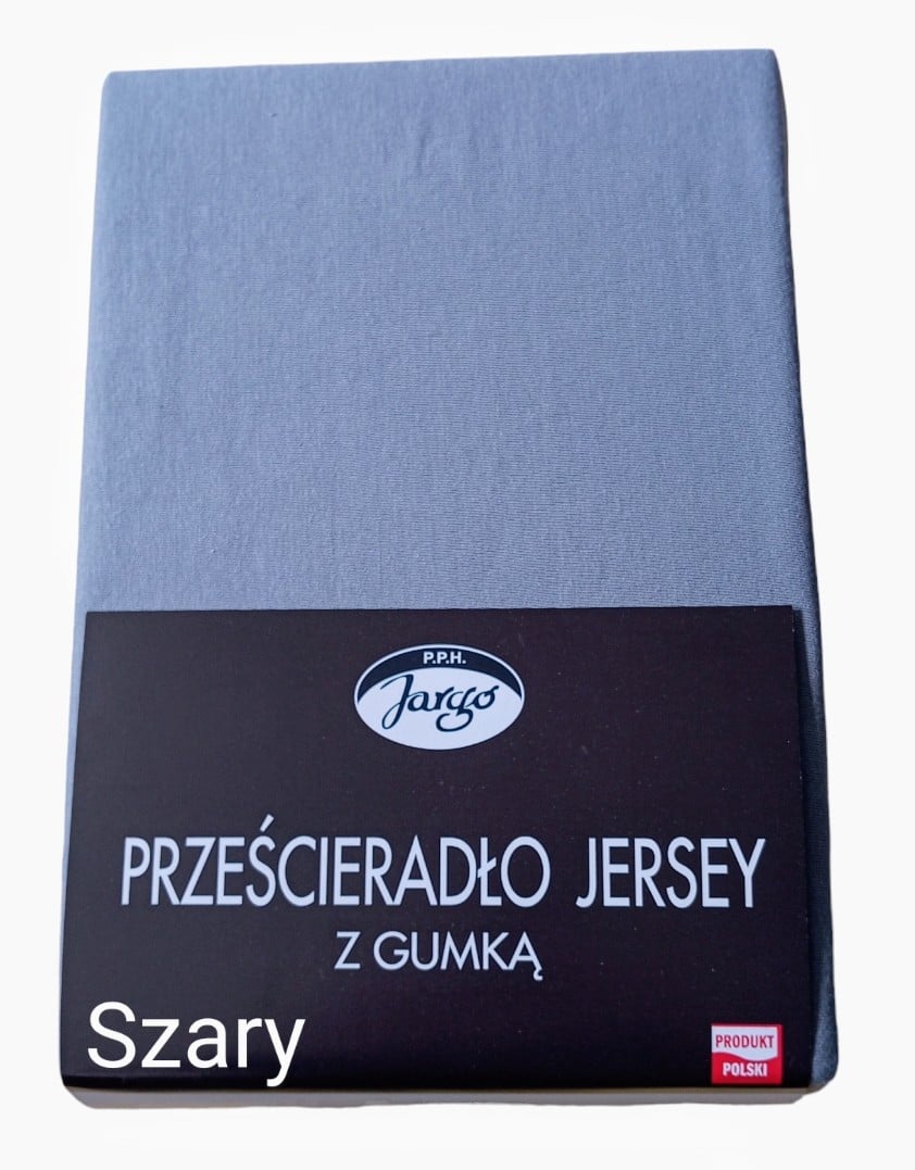 Prześcieradło z gumką , bawełna 100% jersey - szary zdjęcie 1