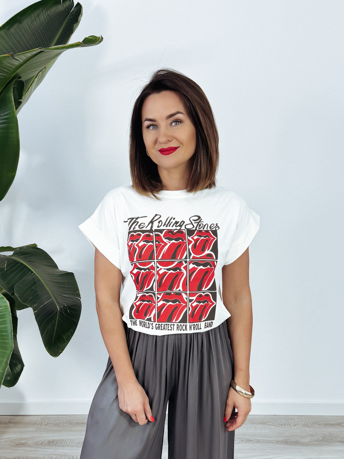 T-shirt biały ROLLING STONES ♡ zdjęcie 1