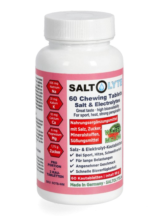 SALTOLYTE ELEKTOLITY  60KAPSUŁEK DO ŻUCIA ARBUZ - It's running Nutrition zdjęcie 3