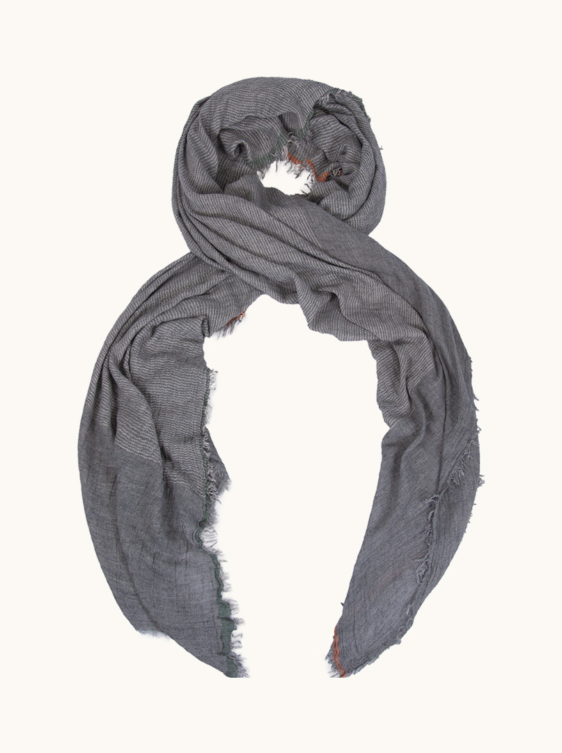 Light grey shawl 90 cm x 210 cm image 1