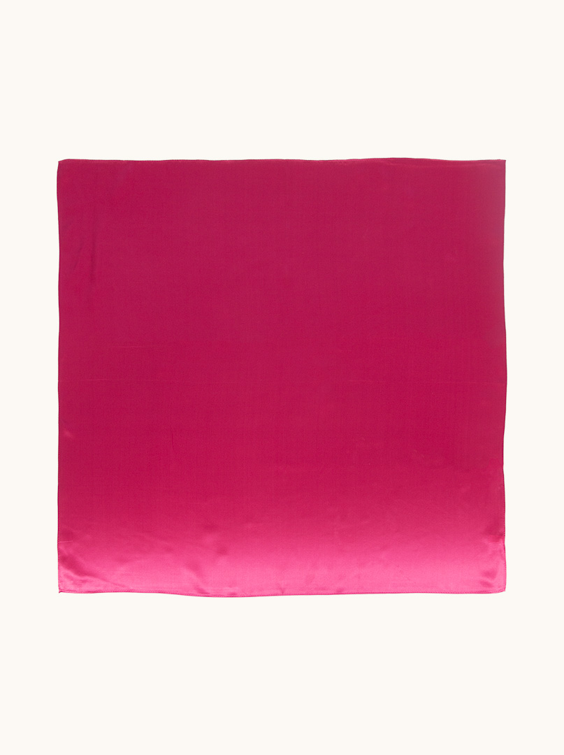 Raspberry silk scarf 70 cm x 70 cm image 2