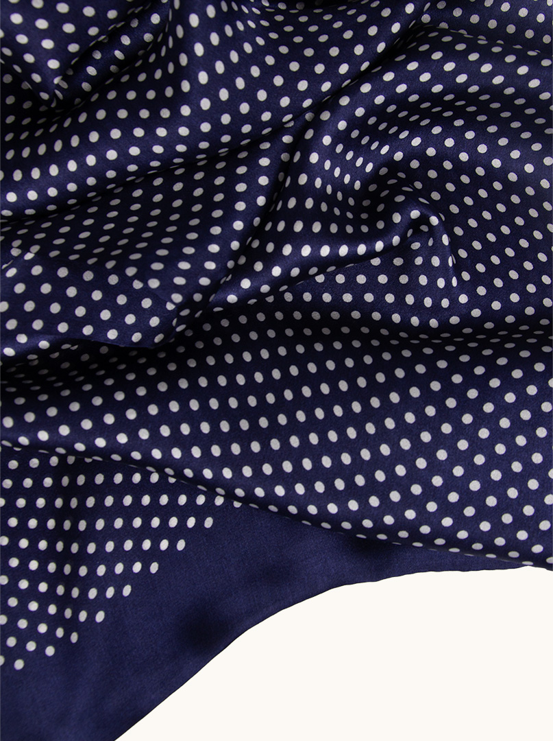 Exclusive men's dotted silk scarf 25 cm x 160 cm image 3