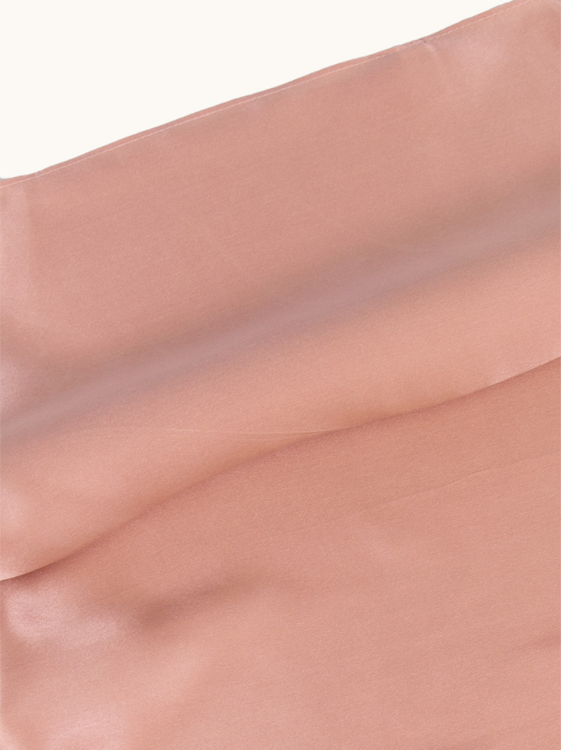 Salmon colored silk scarf 70 cm x 70 cm image 4