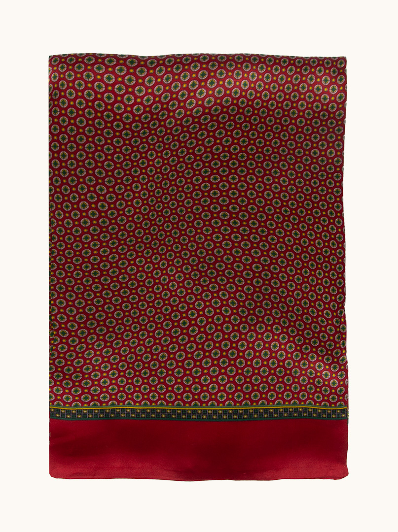 Exclusive men's  red colour silk scarf double stitched 25 cm x 160 cm image 2