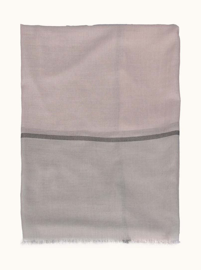 Light gray and pink scarf 100 cm x 200 cm image 2