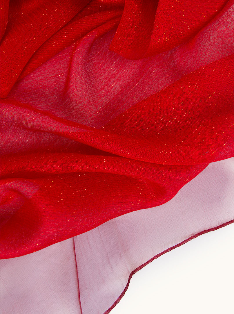 Red formal shawl 65 cm x 185 cm image 4