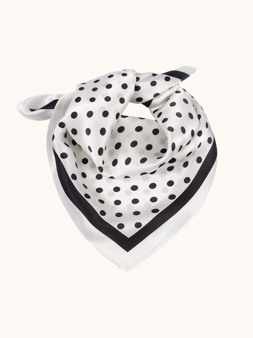 Silk gavroshka white with black dots 53 image 3