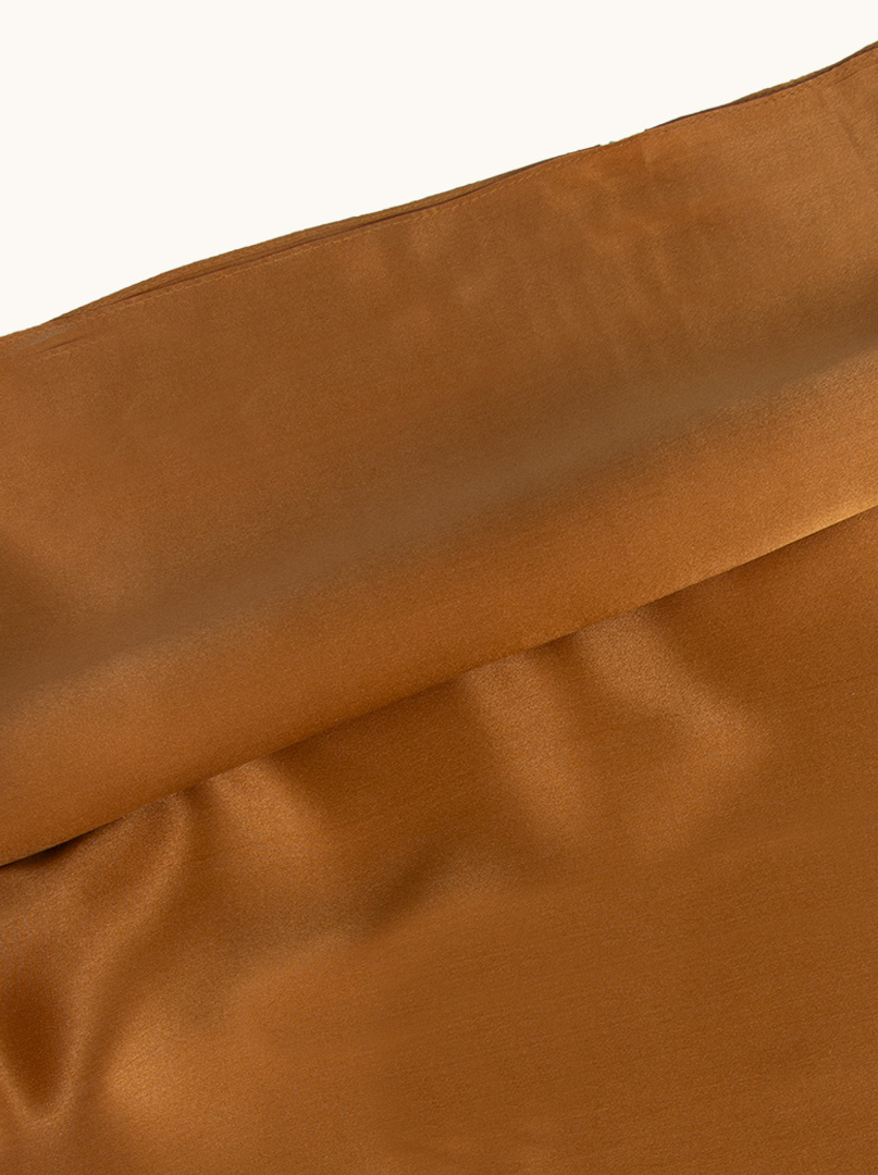 Copper colored silk scarf 70 cm x 70 cm image 3