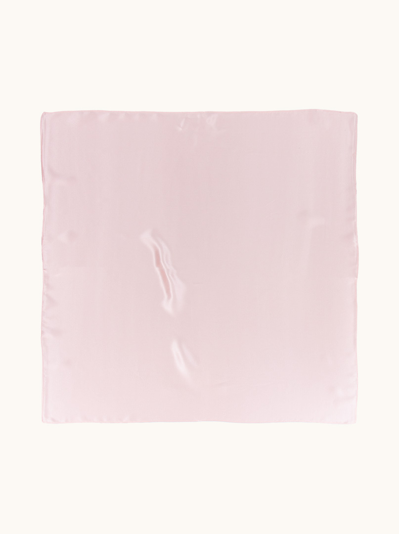 Apaszka z jedwabiu gładka różowa 70 cm x 70 cm zdjęcie 2