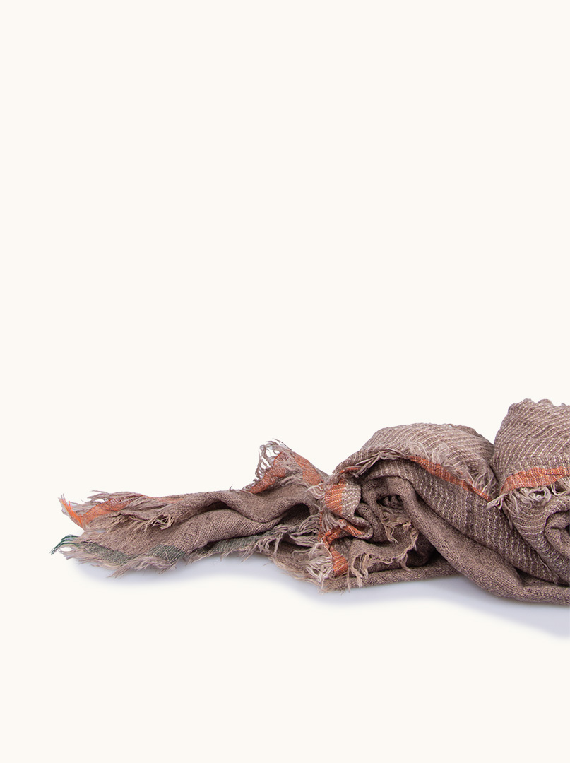 Light brown scarf light brown 90 cm x 210 cm image 3