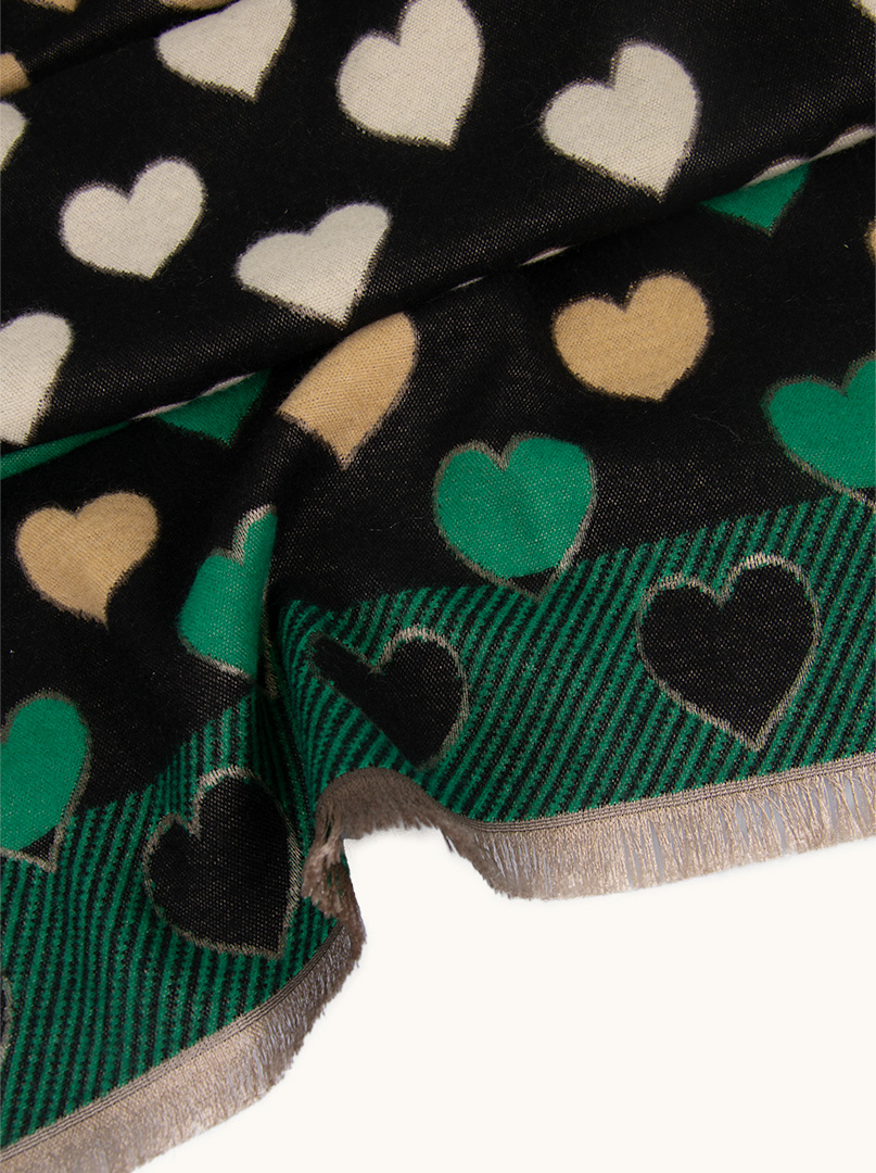 Warm scarf with hearts 65 x 190 cm image 4