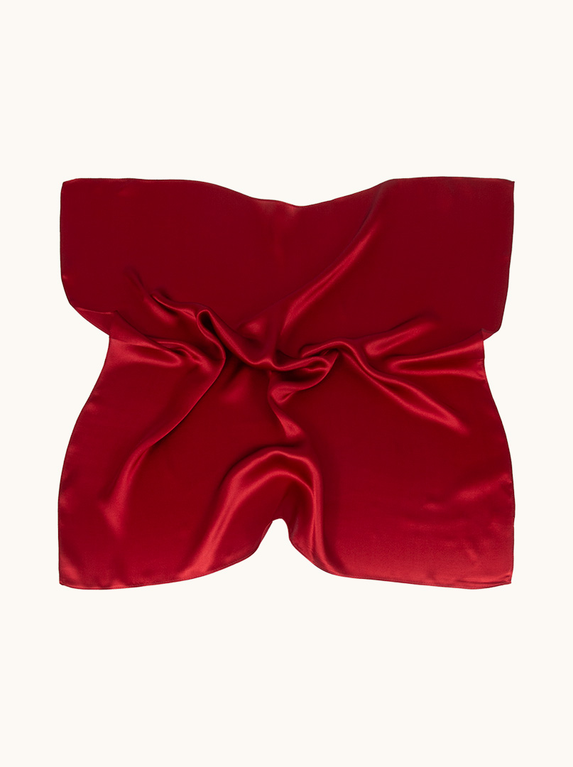 Maroon silk scarf 70 cm x 70 cm image 3