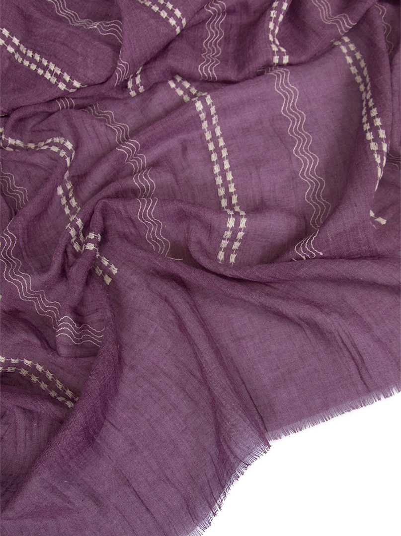 Light purple shawl 90 cm x 200 cm image 3