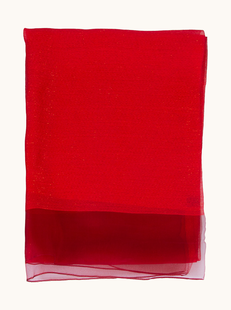 Red formal shawl 65 cm x 185 cm image 2